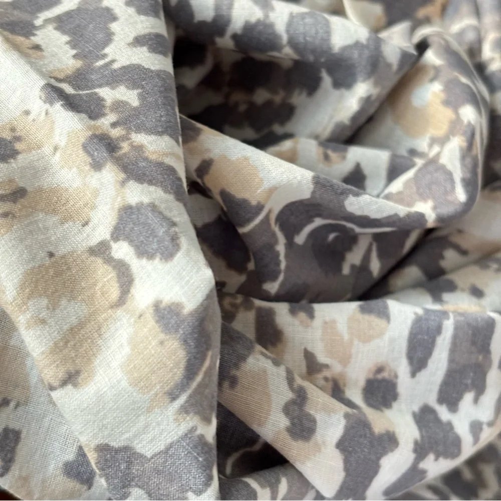 Joie Women's Renita Lightweight Animal Print Cotton Scarf NEW